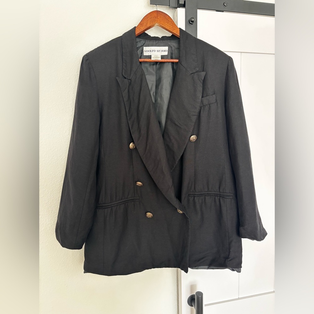 Adolfo Studio Black Women's Blazer (Size 12)